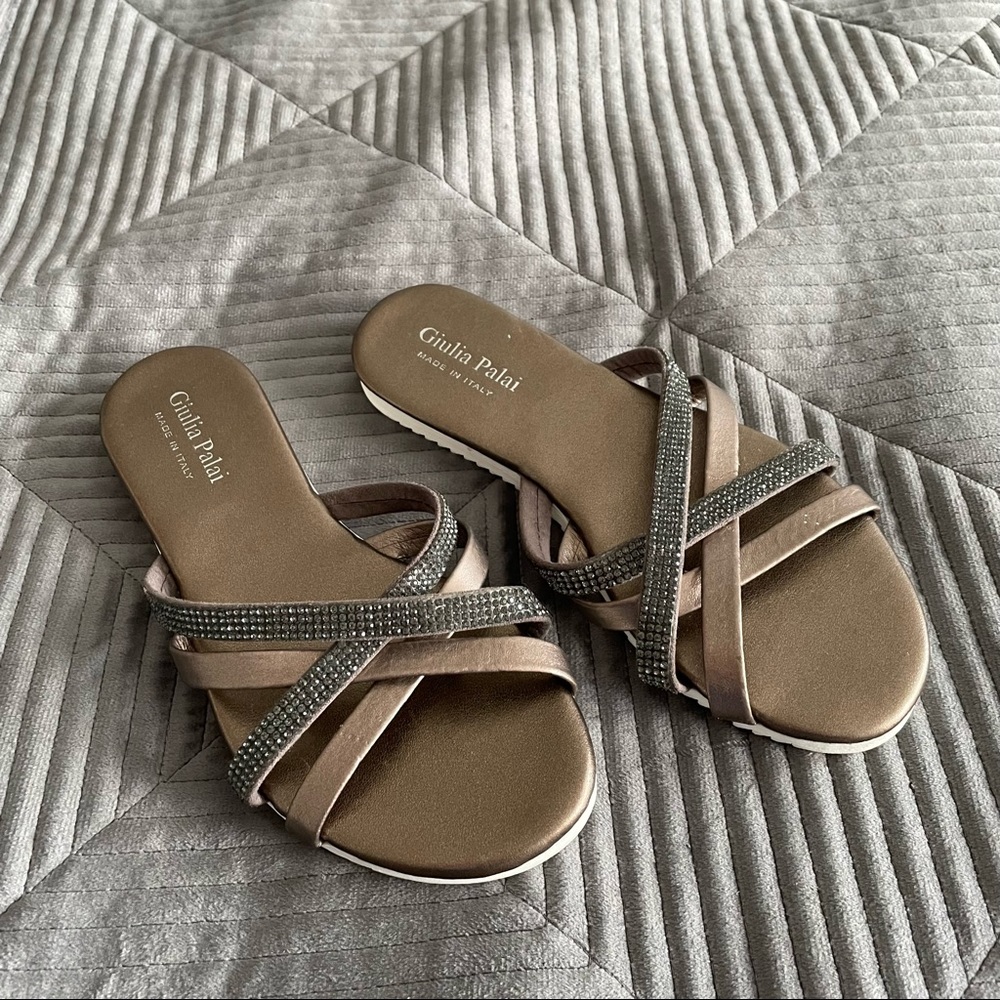 Girl’s Strappy Rhinestone Sandals by Giulia Palai Italy